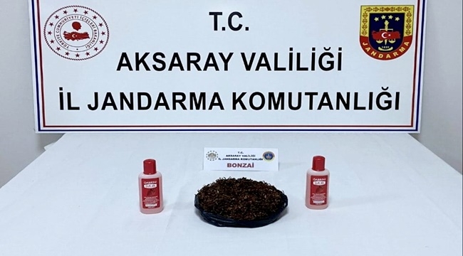 ORTAKÖY İLÇESİNDE 415 GR BONZAİ ELE GEÇİRİLDİ