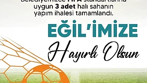 EĞİL BELEDİYESİNDEN GENÇLERE FİFA STANDARDINA 3 HALI SAHA 