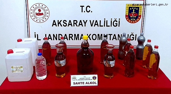 AKSARAY JANDARMA'DAN KAÇAK İÇKİ OPERASYONU