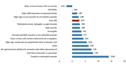 TUİK Açıkladı, Tarım Ürünleri Üretici Fiyat Endeksi, Şubat 2025